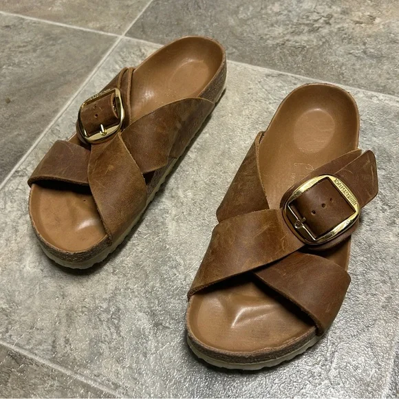 Birkenstock Siena Big Buckle Oiled Leather 🤎—Size 6-6.5 - Picture 5 of 15